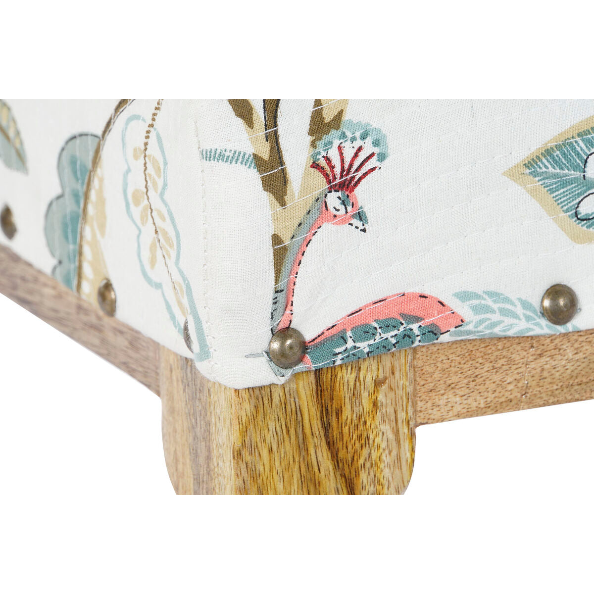 Banquette Home ESPRIT Multicouleur Bois de manguier 121 x 43 x 46 cm