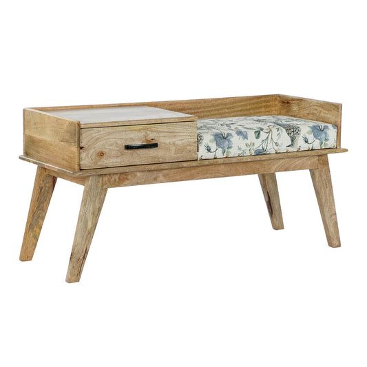 Banquette Home ESPRIT Multicouleur Naturel Bois de manguier 114 x 41 x 53 cm