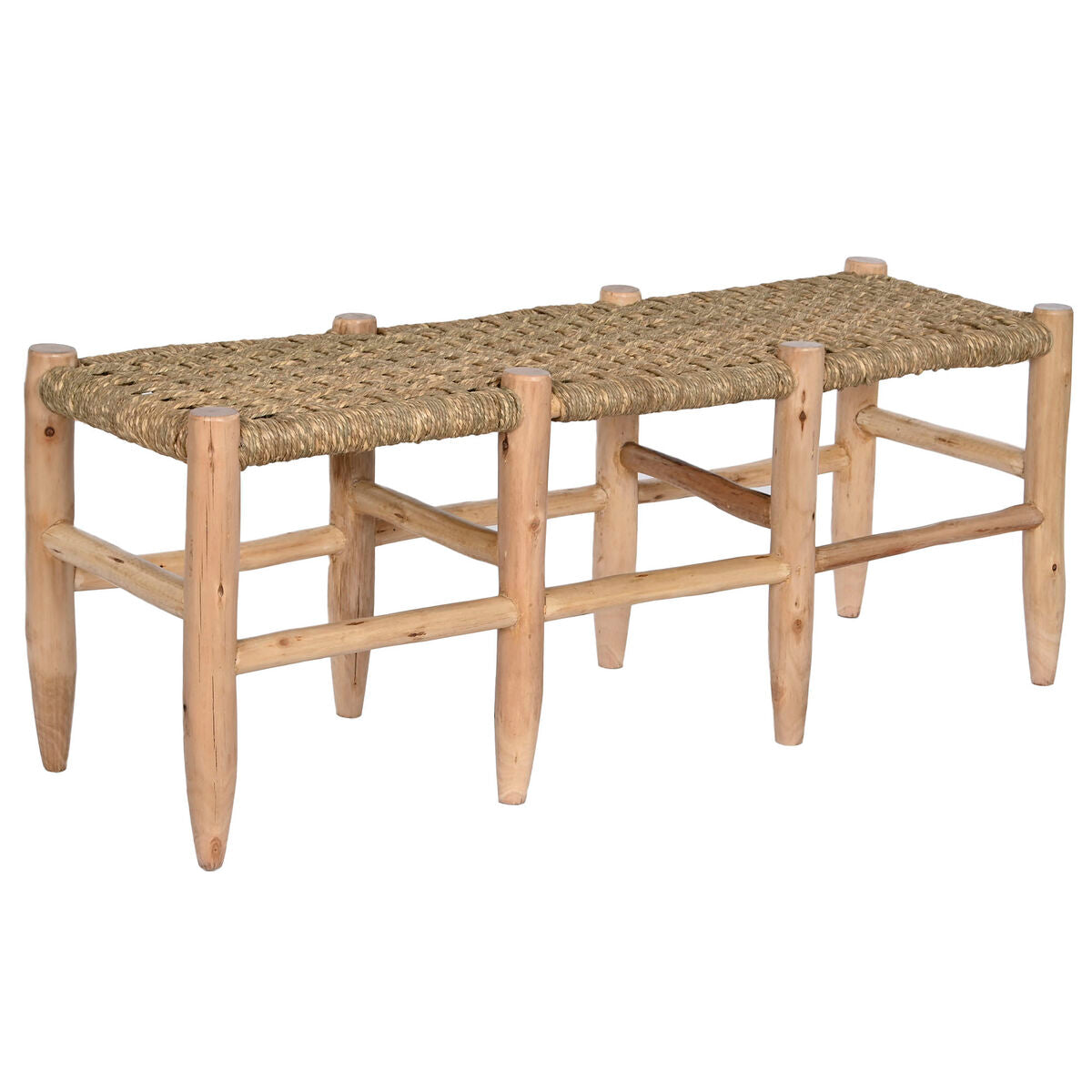 Banquette Home ESPRIT Naturel Jute Bois 120 x 35 x 45 cm