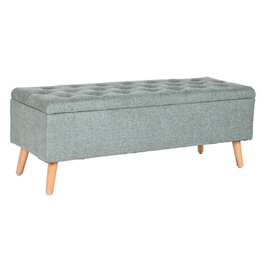 Banquette Home ESPRIT Noir Vert Naturel Bois 114 x 44 x 42 cm