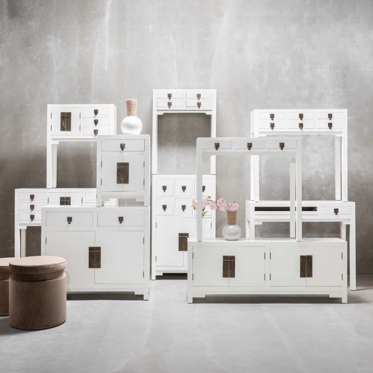 Desk NEW ORIENTAL 95 x 30 x 80 cm Wood White DMF