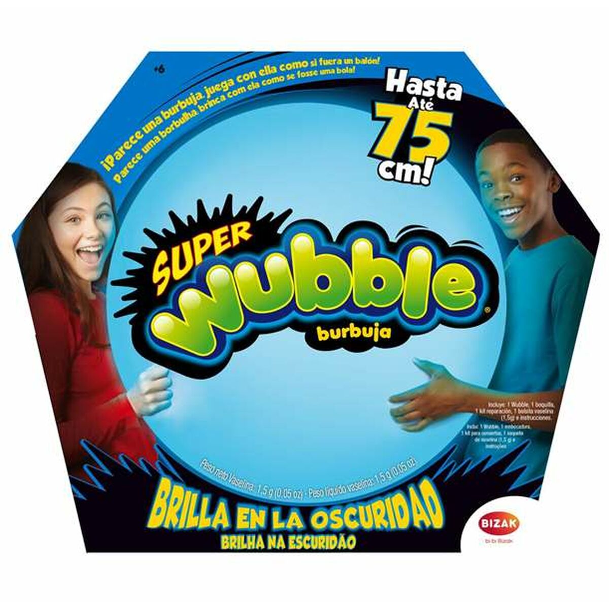 Ball Bizak Super Wubble Giant Glow In The Dark 75 cm Plastic