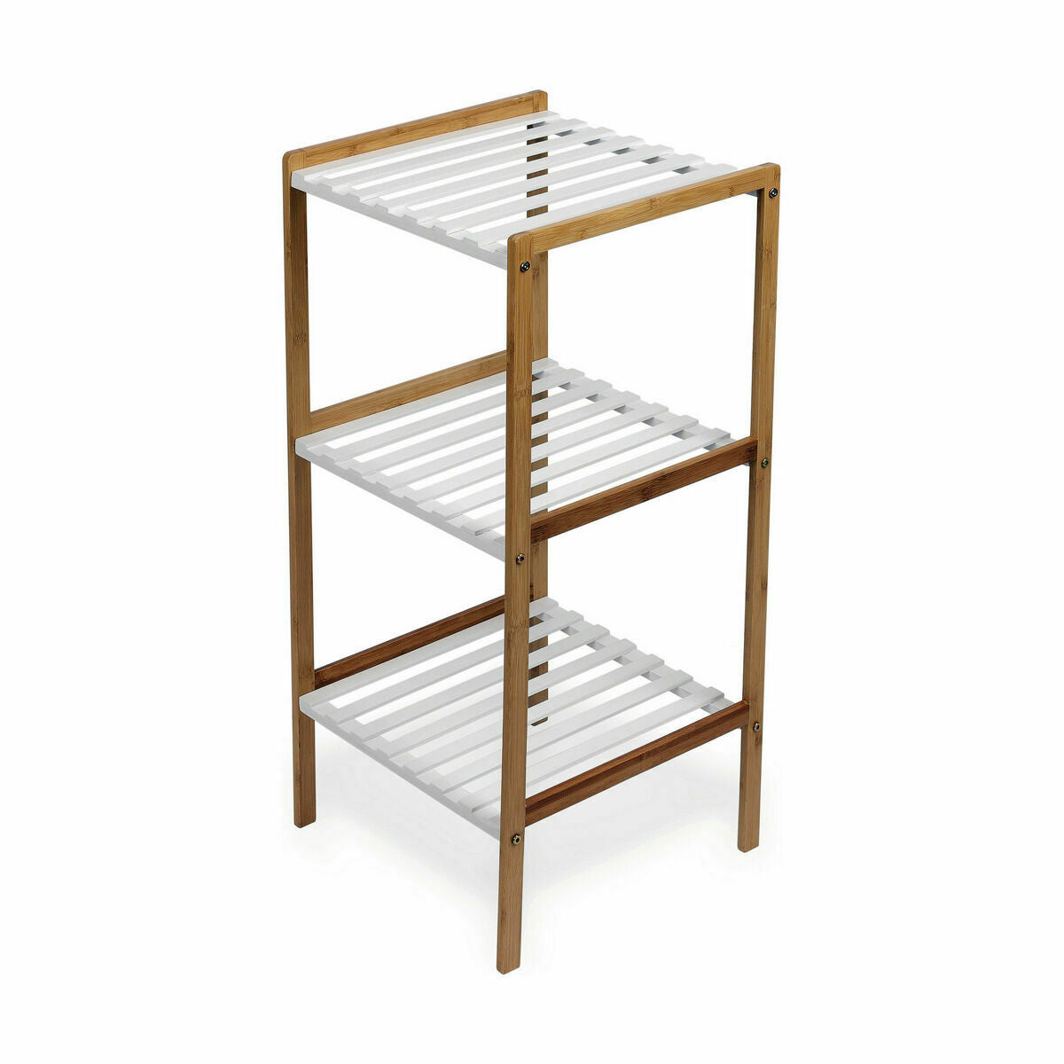 Shelves Confortime White Bamboo 35 x 35 x 76,2 cm (2 Units)