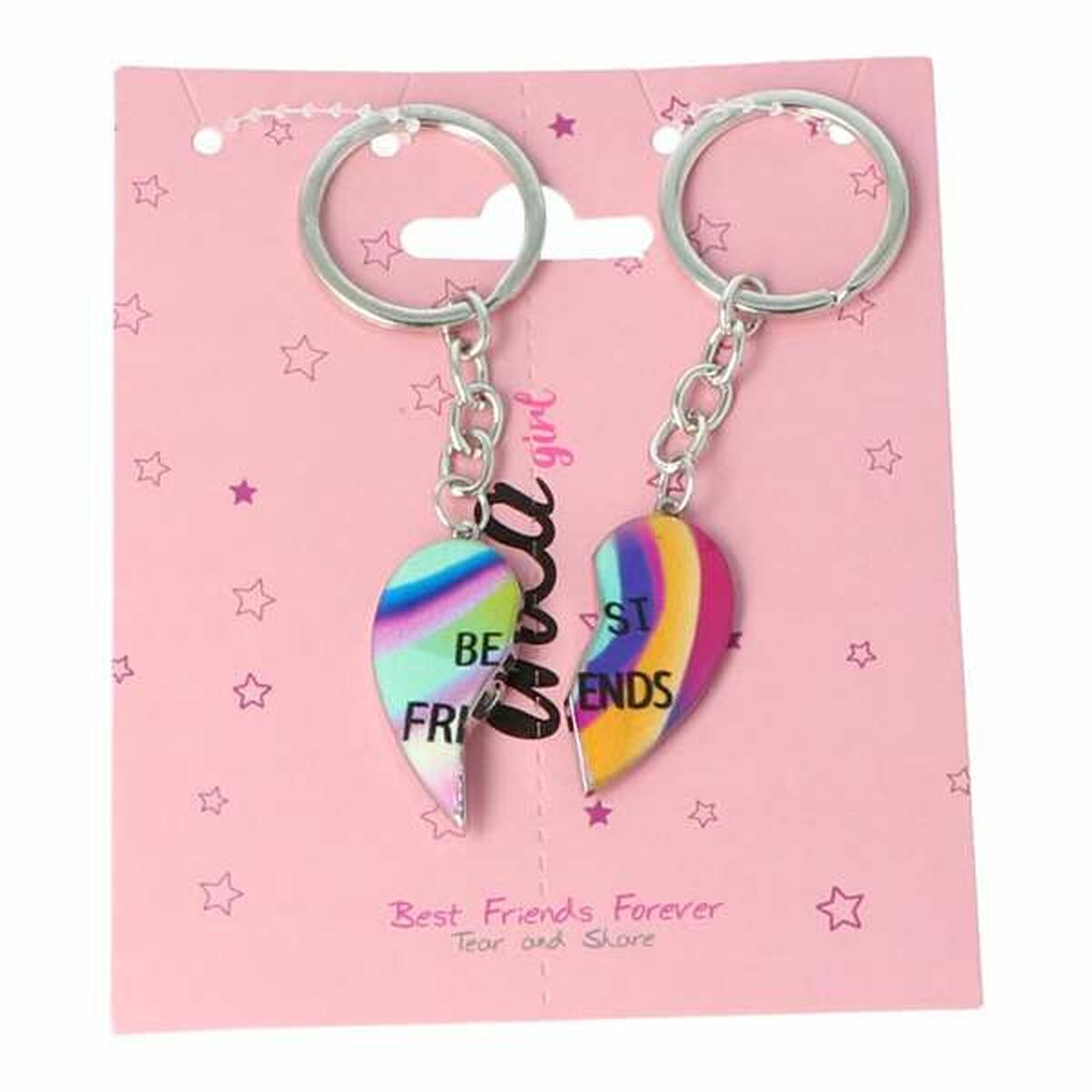 Porte-clés Inca Best Friends Forever Coeur 2 Pièces