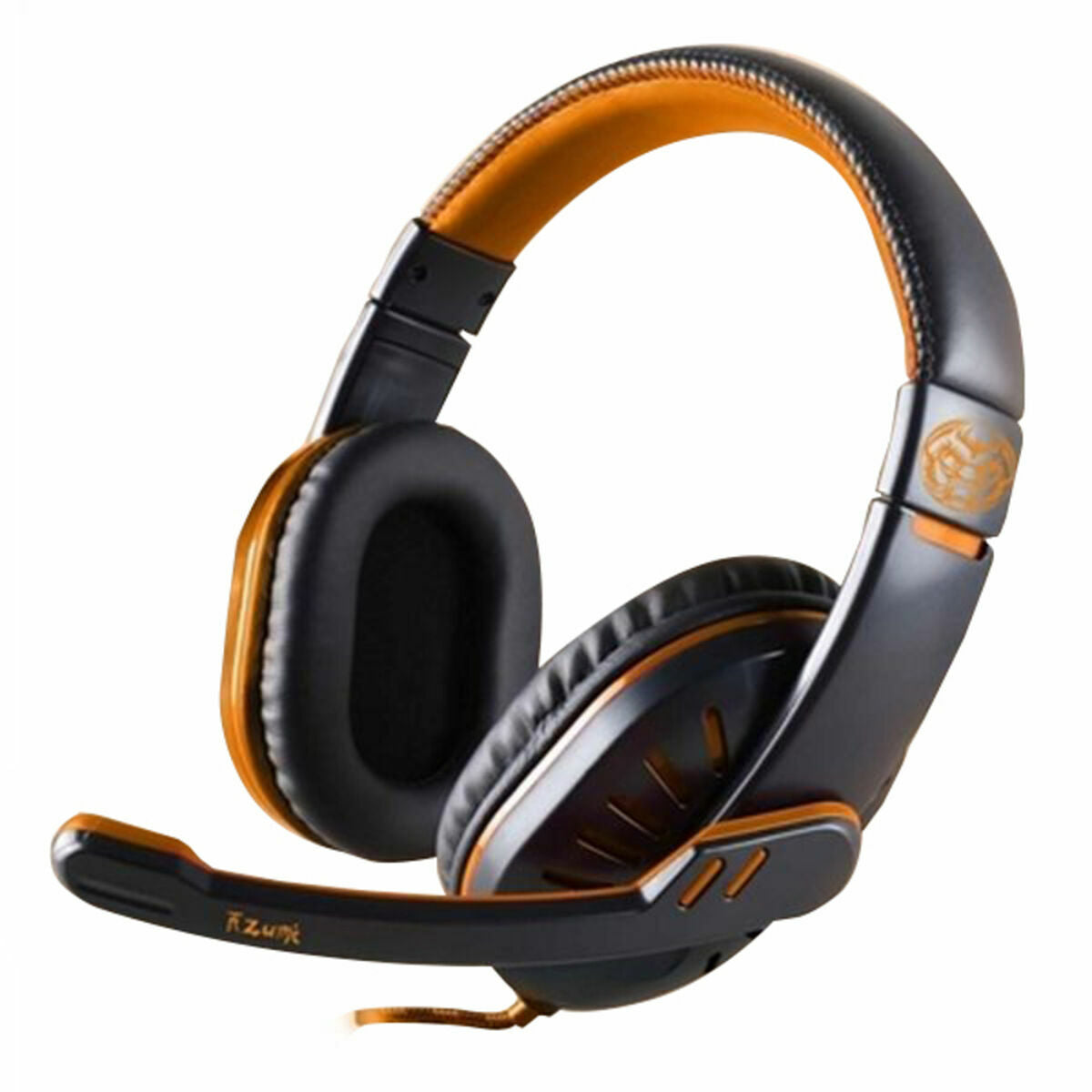 Gaming Headset with Microphone iggual ONAJI Black Orange