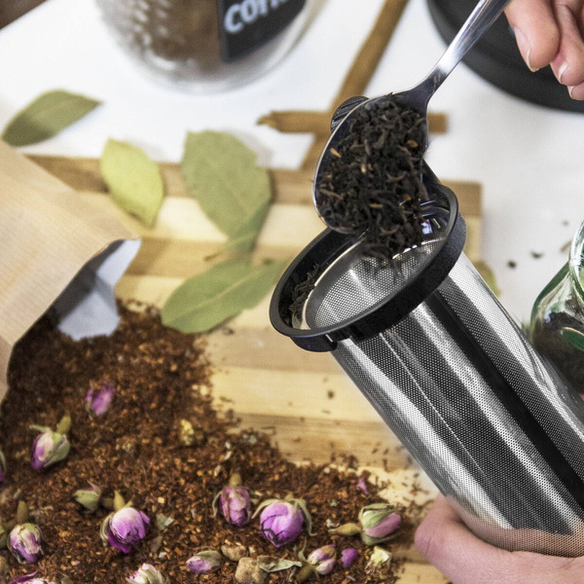 Bollitore Elettrico con Teiera Cecotec ThermoSense 390 Clear 2200W 1,7 L Nero Acciaio inossidabile 2200 W 1850-2200 W 1,7 L