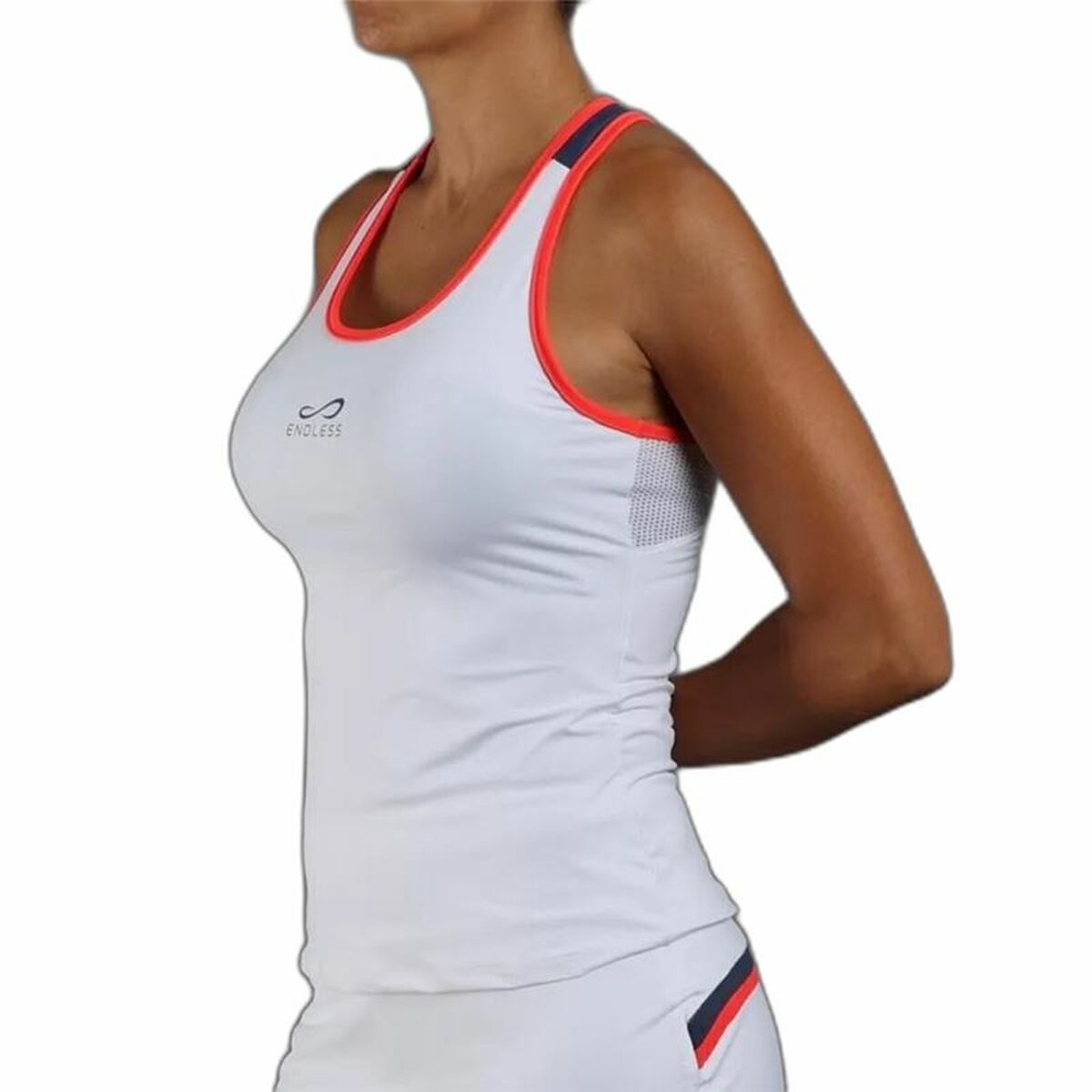 Maillot de Corps de Sport à Manches Coupe Endless Flow  Blanc