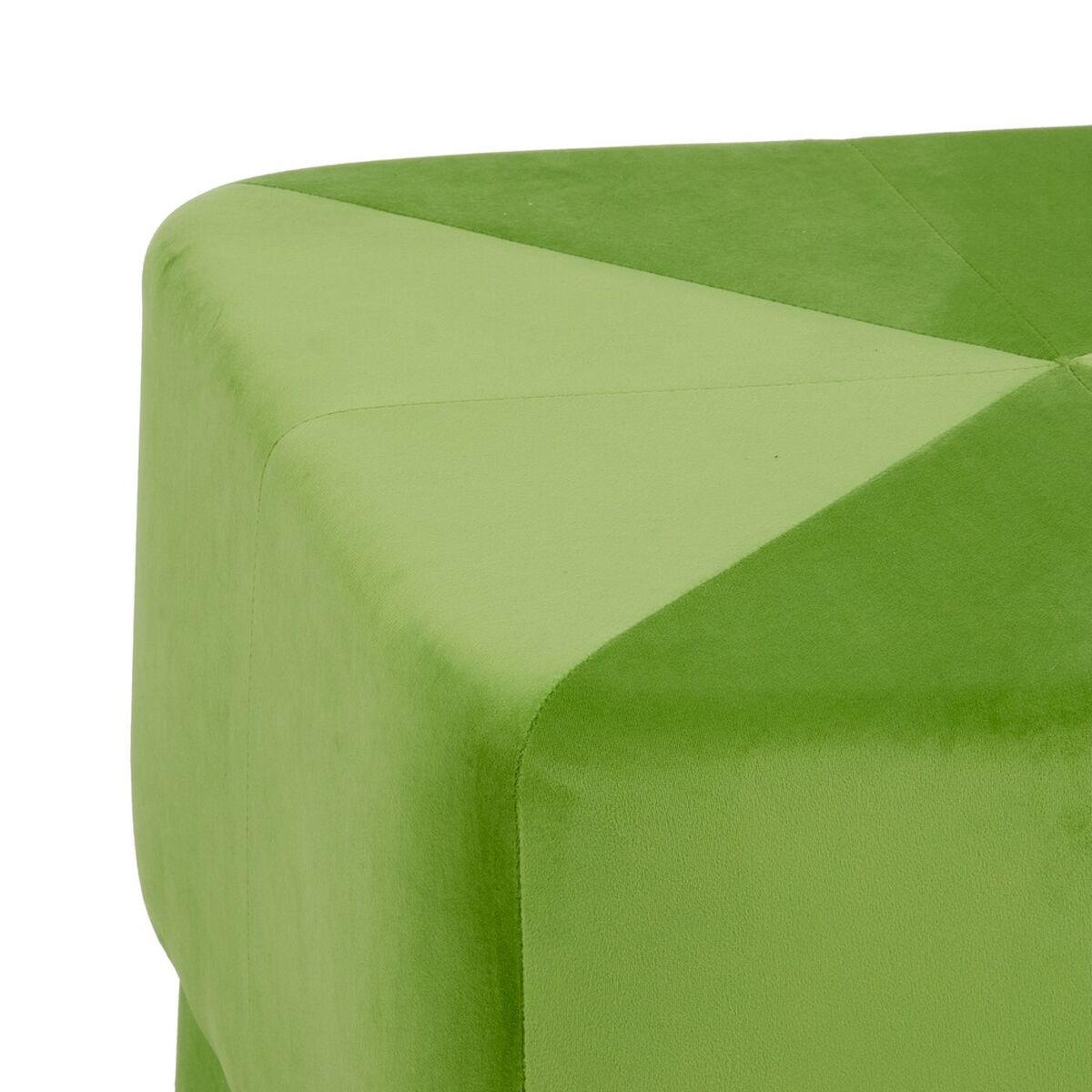 Puff Tessuto Sintetico Legno Verde 60 x 60 x 40 cm
