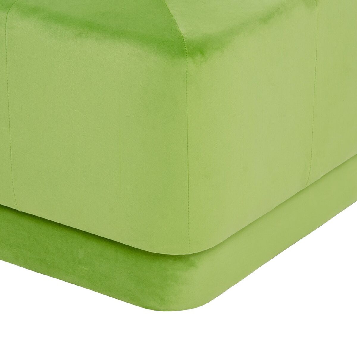 Puff Tessuto Sintetico Legno Verde 60 x 60 x 40 cm