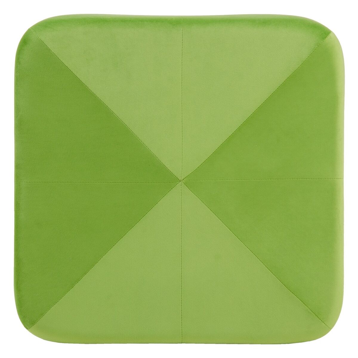 Puff Tessuto Sintetico Legno Verde 60 x 60 x 40 cm