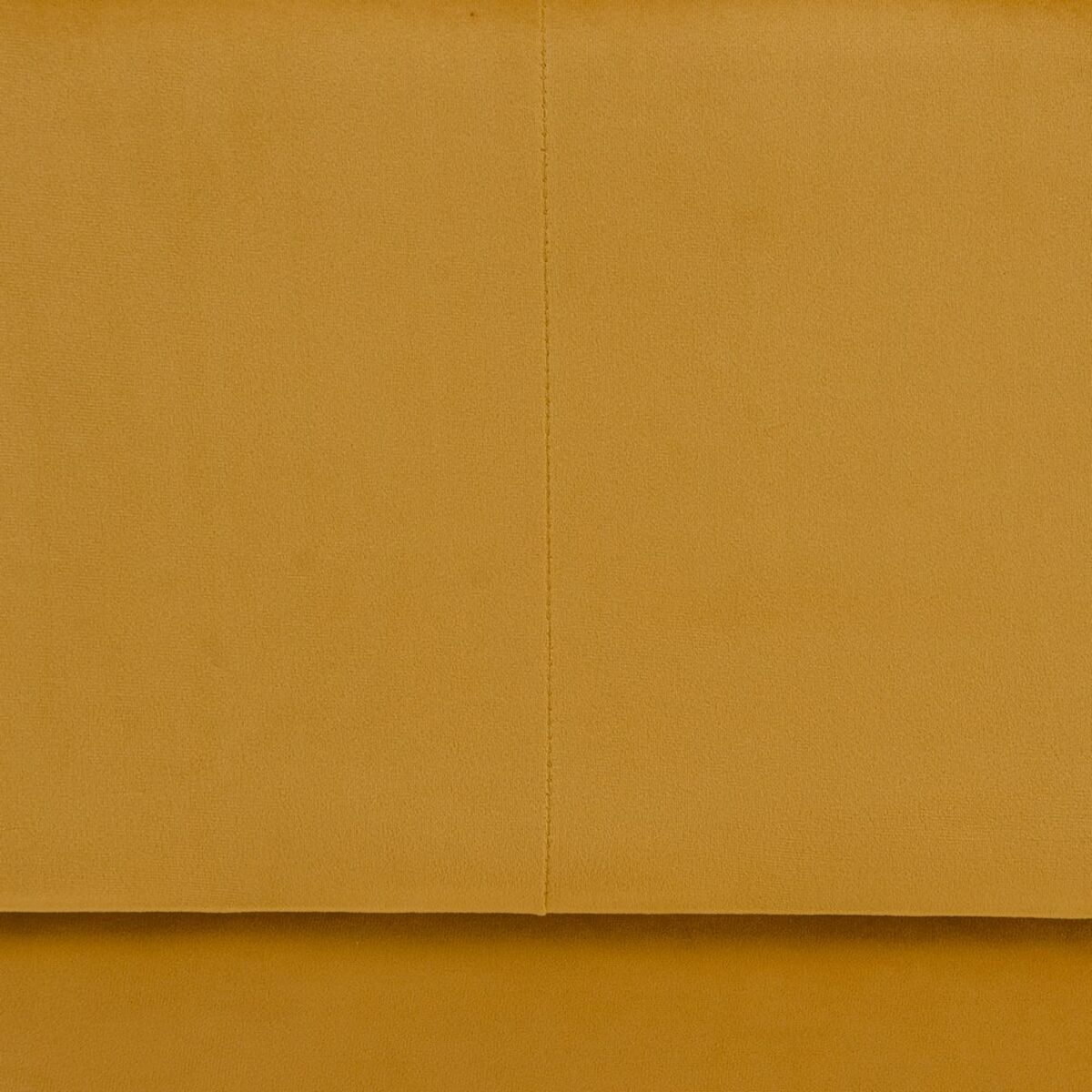 Puff Tessuto Sintetico Legno Ocra 60 x 60 x 40 cm