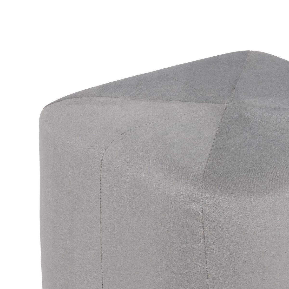 Puff Tessuto Sintetico Grigio Legno 40 x 40 x 40 cm