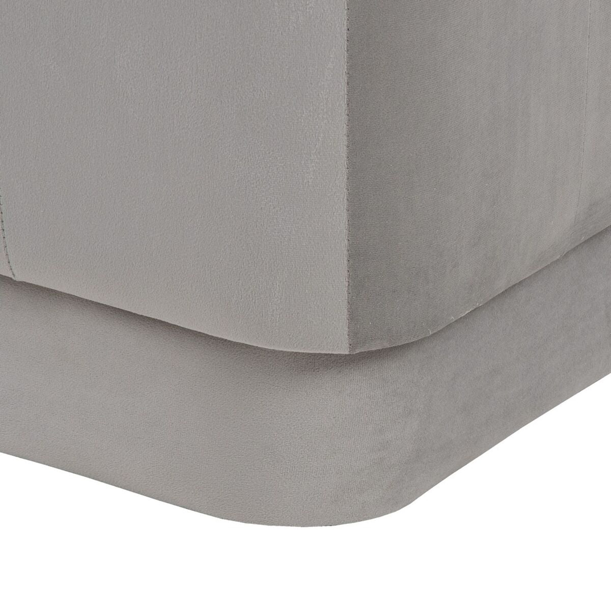 Puff Tessuto Sintetico Grigio Legno 40 x 40 x 40 cm