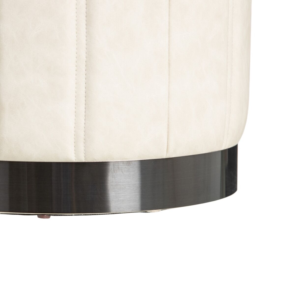 Puff Beige Ecopelle 38 x 38 x 42 cm DMF