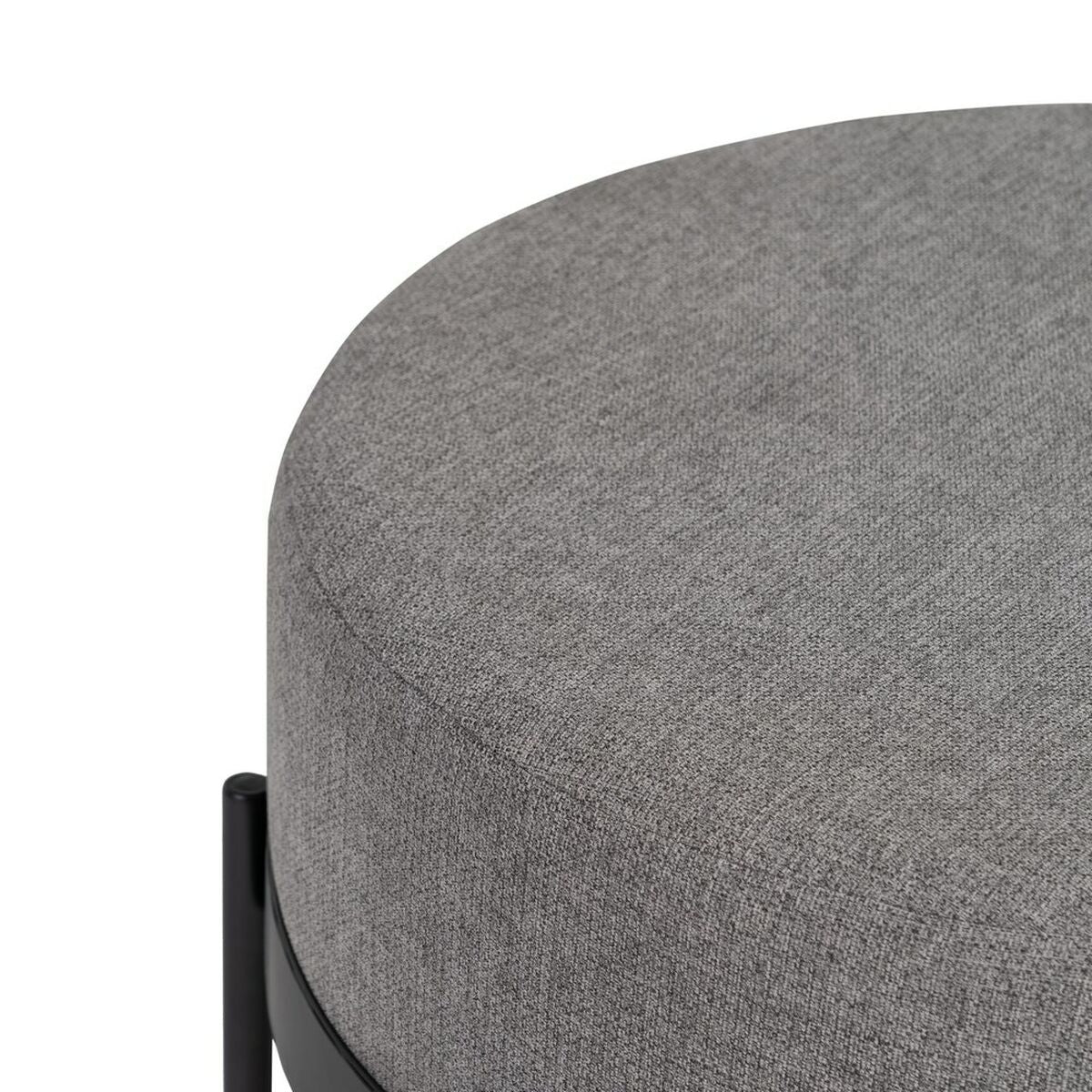Pouf 65 x 65 x 40 cm Tissu Synthétique Gris Métal
