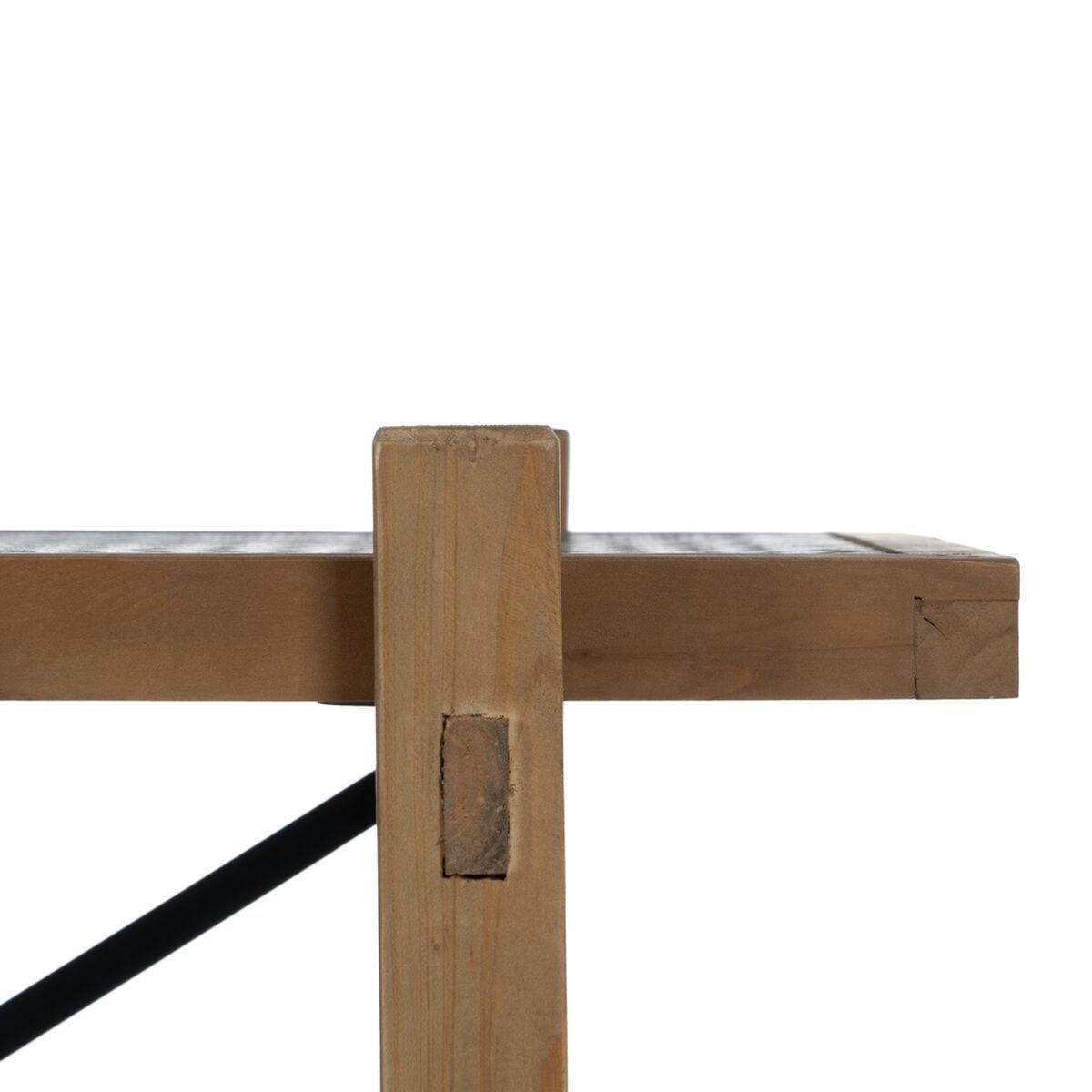 Scaffale OSLO Nero Naturale Ferro 107 x 40 x 80 cm