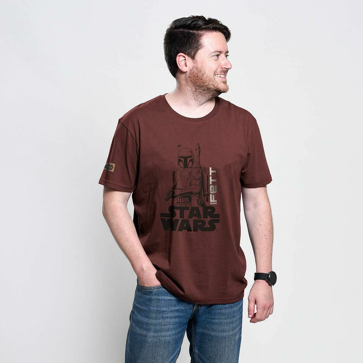 Men’s Short Sleeve T-Shirt Boba Fett Red Adults unisex