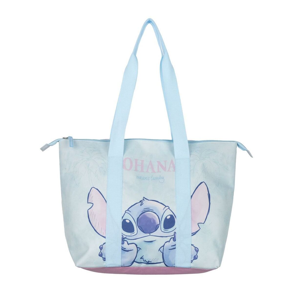 Beach Bag Stitch Pink 48 x 5 x 32 cm Light Blue