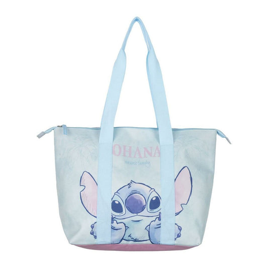 Beach Bag Stitch Pink 48 x 5 x 32 cm Light Blue
