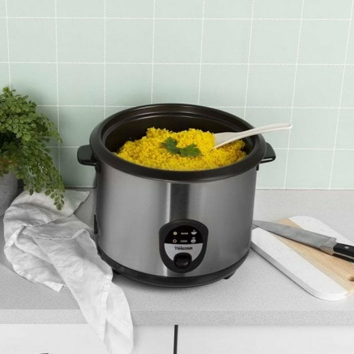 cuiseur à riz Tristar RK-6129 900 W Acier inoxydable Argenté 2,2 L