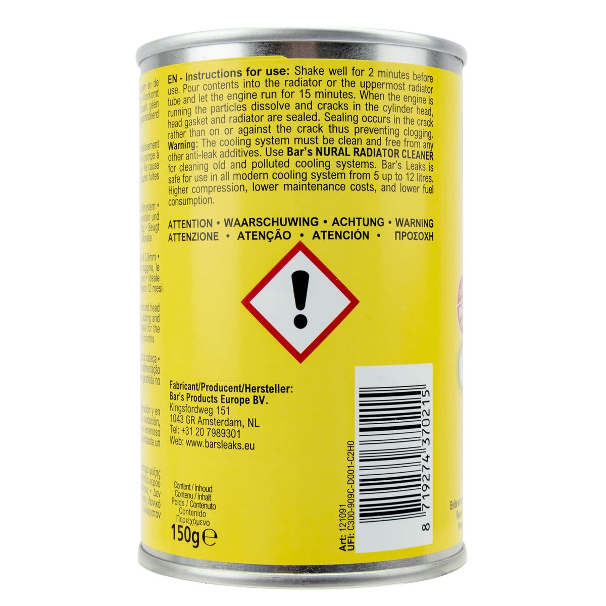 Nettoyant radiateur Bars Leaks BARS121091 150 gr