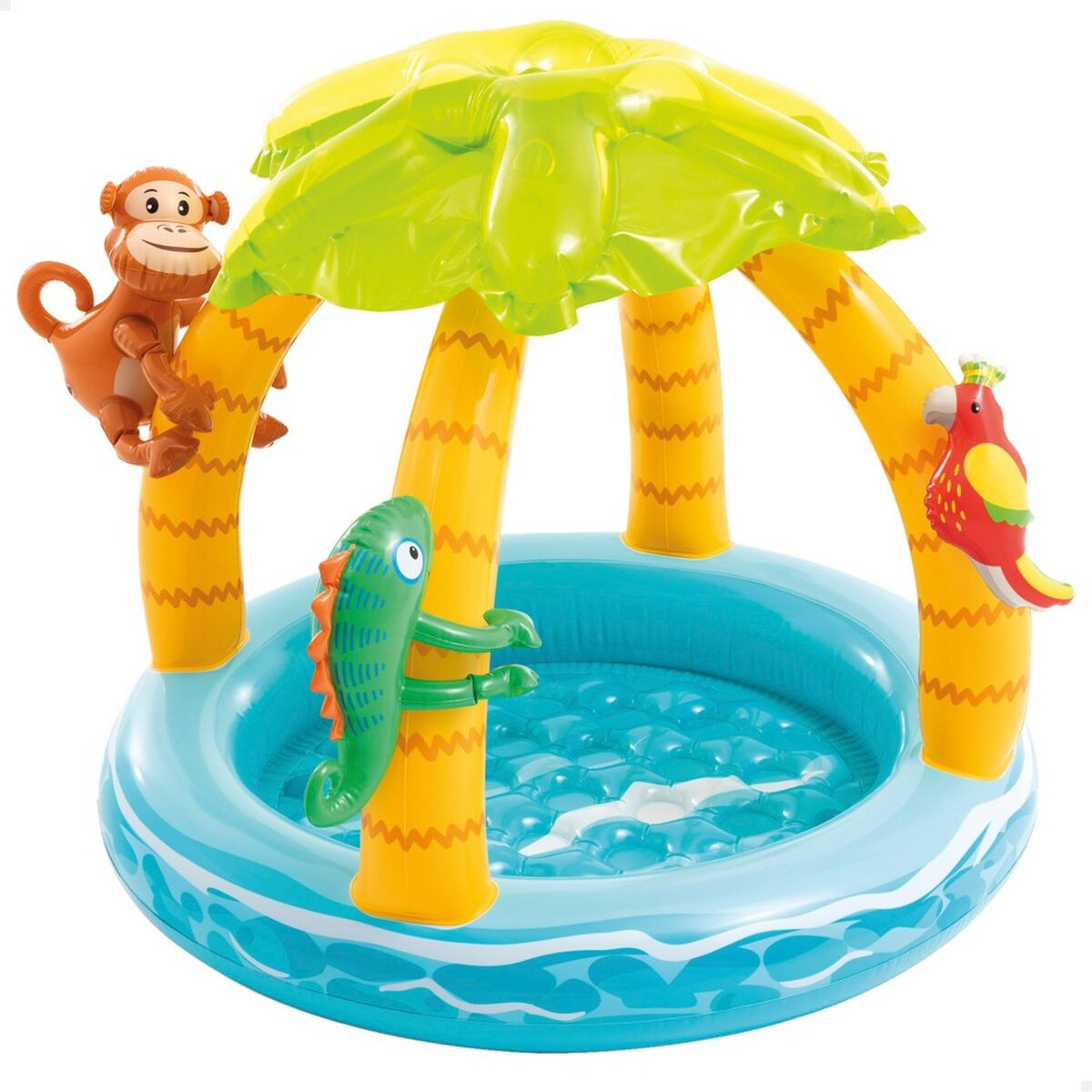 Inflatable Paddling Pool for Children Intex Island animals 45 L 102 x 89 x 102 cm (6 Units)