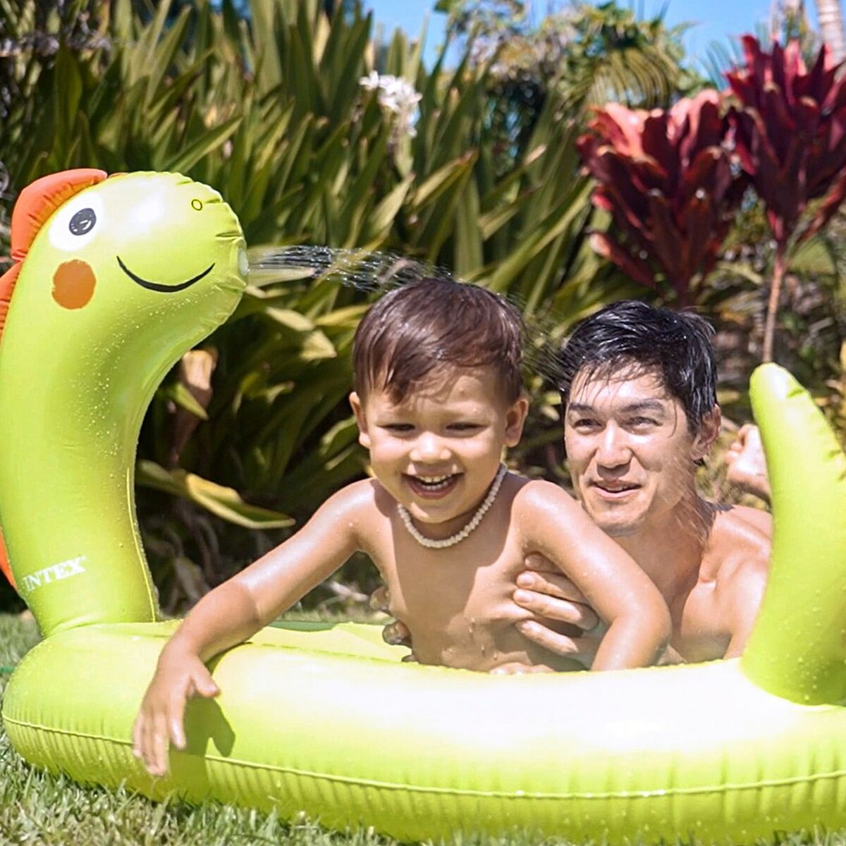 Inflatable Paddling Pool for Children Intex Green Dinosaur 119 x 66 x 109 cm (6 Units)