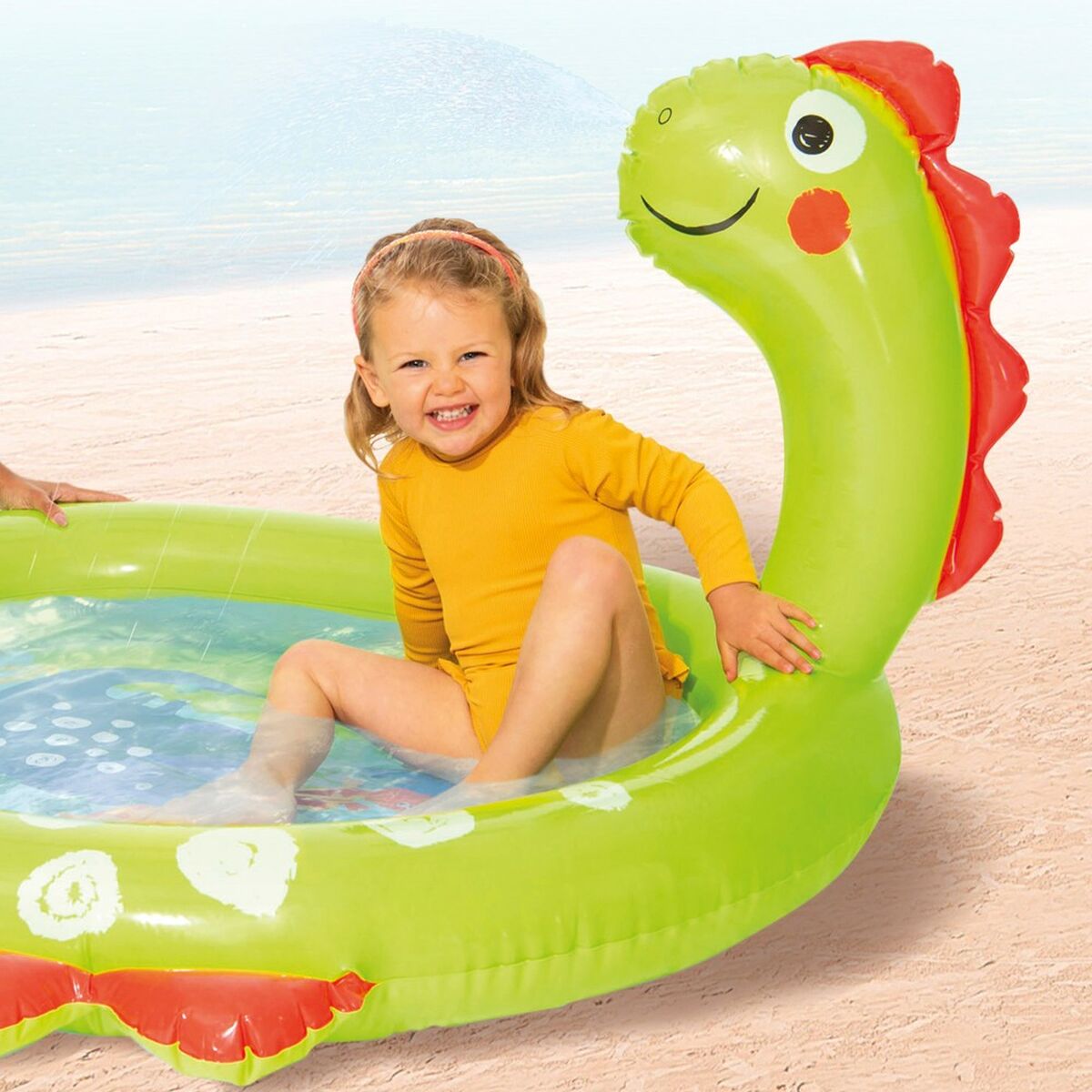Inflatable Paddling Pool for Children Intex Green Dinosaur 119 x 66 x 109 cm (6 Units)