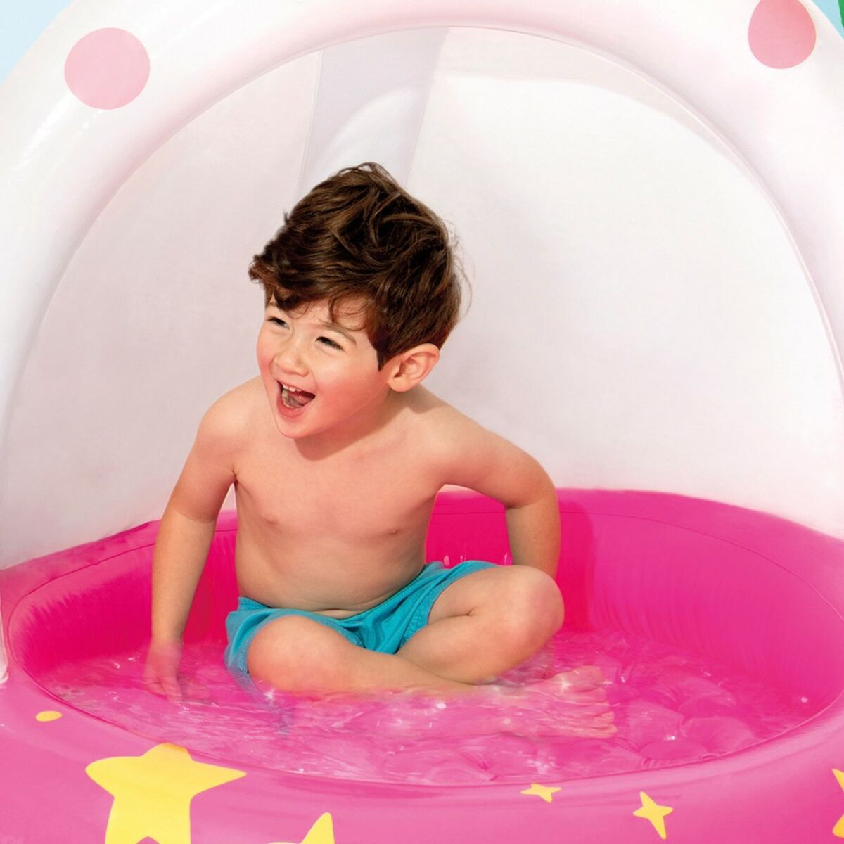 Inflatable Paddling Pool for Children Intex Cat Unicorn 101 x 102 x 102 cm (6 Units)
