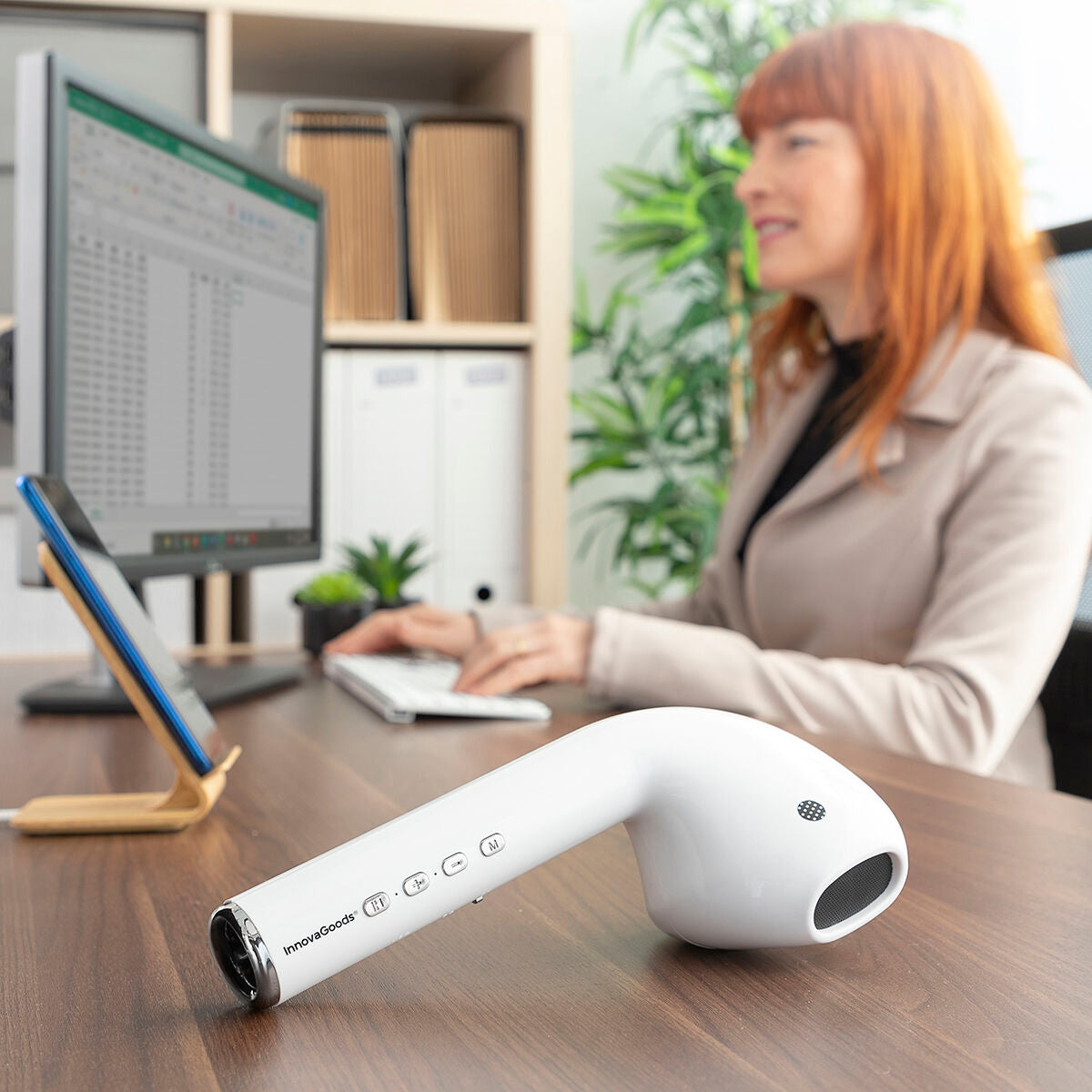 Haut-Parleur sans Fil Multifonction en Forme d'Écouteur Géant Funsker InnovaGoods