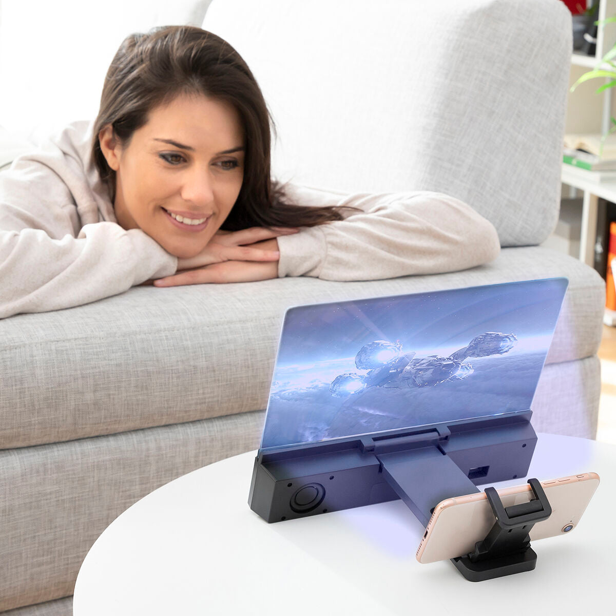 Lente d'Ingrandimento per Schermo con Altoparlante per Cellulari Mobimax InnovaGoods